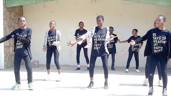 Some of the children performing at the ceremony.