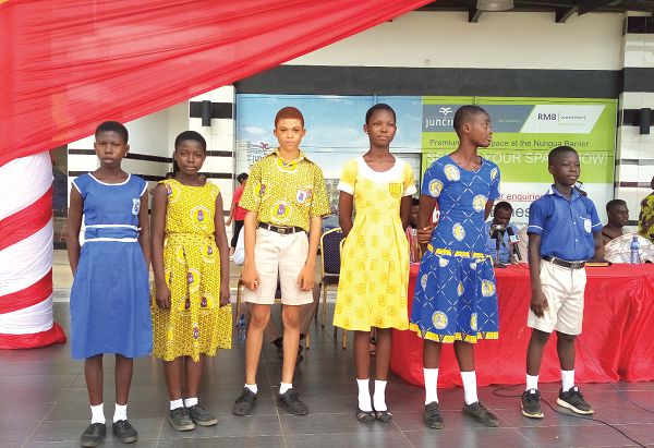 The beneficiaries of the Junction Mall Bursary Scheme. Picture: ESTHER ADJEI