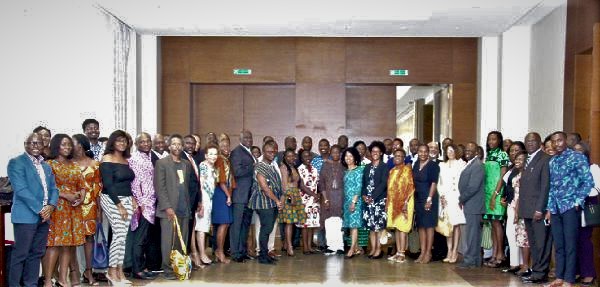 Invited guests and members of the National Black MBA Association after the meeting