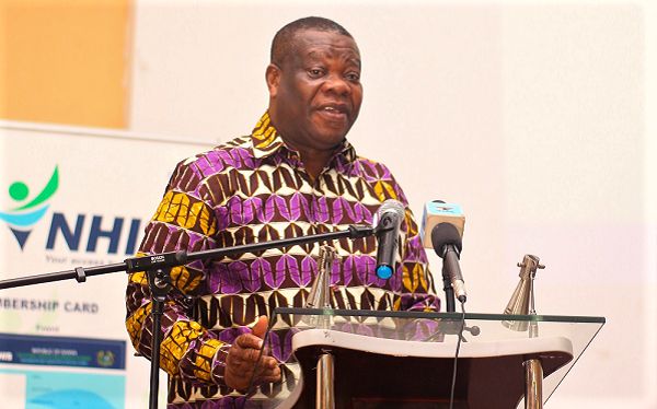  Dr E. K. Attikpui, Registrar - Medical and Dental Council, addressing stakeholders at the meeting. Picture: NII MARTEY M. BOTCHWAY