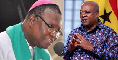 Former President Mahama (right) and Prof. Asante