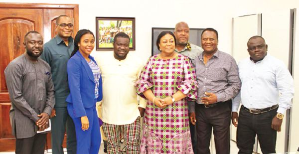  Members of the Grand Ball Executive Board with the First Lady, Mrs Rebecca Akufo-Addo (3rd right)