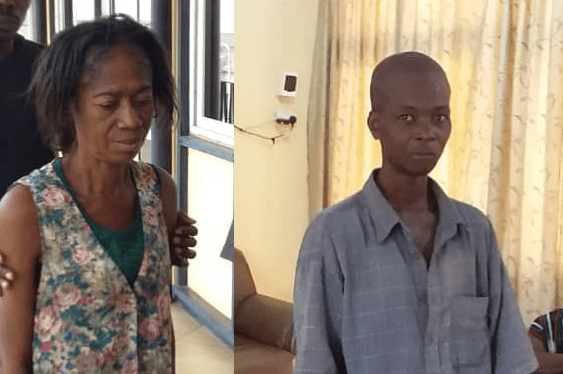 The suspects, Margaret Aborah and Emmanuel Afriyie