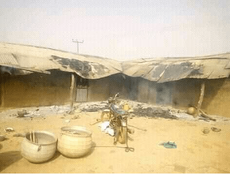 One of the houses destroyed as a result of the violent clashes in the Chereponi  District and some parts of the Saboba District in the Northern Region 