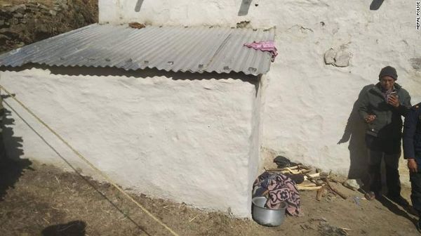 In freezing conditions, the victims are believed to have lit a fire inside the hut where the mother was made to sleep and died from suspected smoke inhalation.