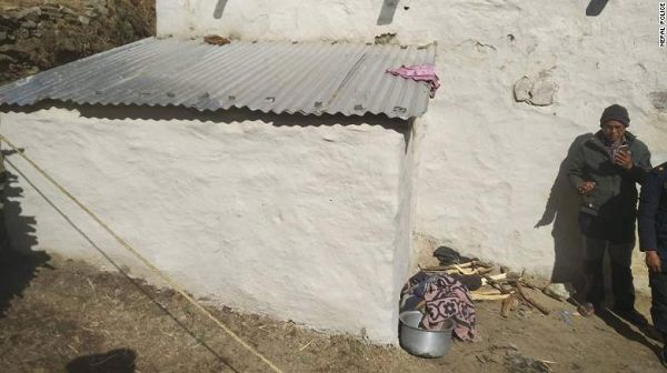 In freezing conditions, the victims are believed to have lit a fire inside the hut where the mother was made to sleep and died from suspected smoke inhalation.