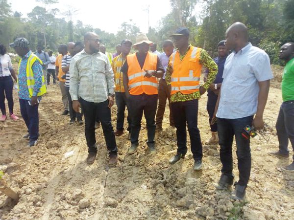  Mr Kwaku Asomah-Cheremeh (2nd right) at the Apaparaman Forest Reserve