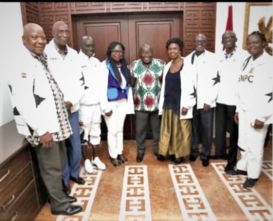 President Nana Addo Dankwa Akufo-Addo with the retired national athletes