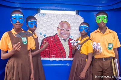 In last year's contest, some students created an artwork of President Akufo Addo using recyclable materials.