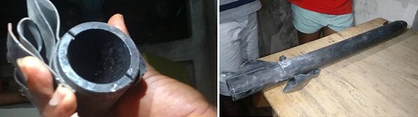 Some of the shrapnel from the explosion found im a room of a resident some 300 meters away from the Base Ammunition Depot (BAD)