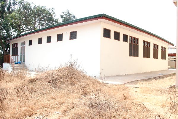 The 30-bed out patient department (OPD) block constructed by Mr Seidu Agongo. INSET: The current state of the old OPD of the Child Emergency Unit. Pictures: Benedict Obuobi