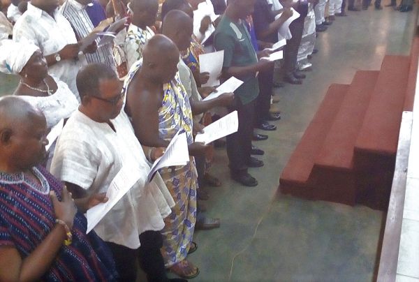  The inaugurated members of the Lower Manya Krobo Municipal Assembly