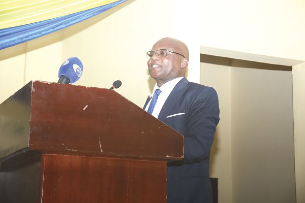 Dr Nana Ato Arthur, Head of the Local Government Service, speaking at the event