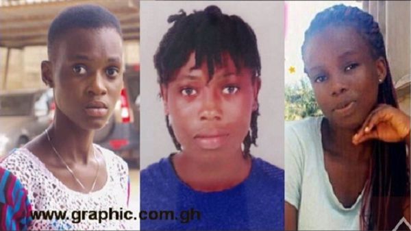Priscilla Koranchie, 15, Priscilla Blessing Bentum, 21, and Ruth Love Quayson,