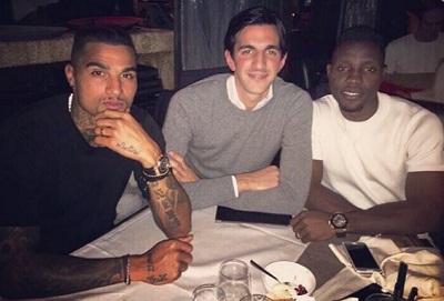 Edoardo Crnjar with two of his clients Boateng and Asamoah