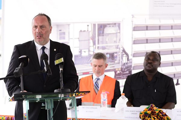 Hungarian Ambassador, Mr  Andras Szabo addressing guest at the programme