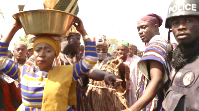Women play several traditional roles during the enskinment of a Yaa Naa