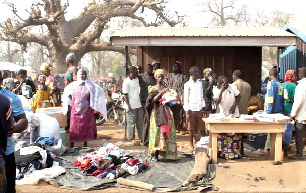 Traders doing brisk business as they display their wares