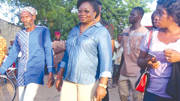 Ms Patricia Appiagyei with one of the elders of Gbele