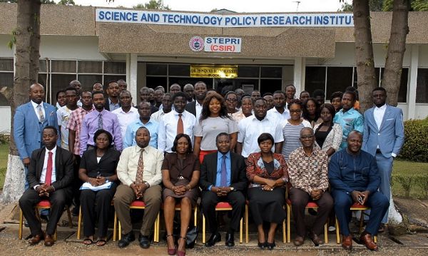  Dr Mrs Wilhemina Quaye (4th left), Director of CSIR-STEPRI, with participants the workshop