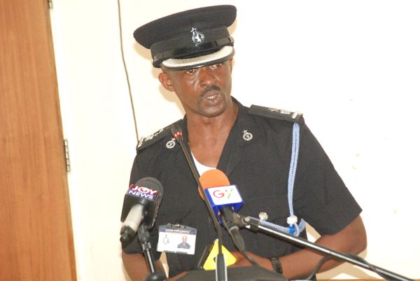 Chief Superintendent Adofiem Raymond Wejong, Commanding Officer, Countering Terrorism Department – Ghana Police Service, delivering his presentation
