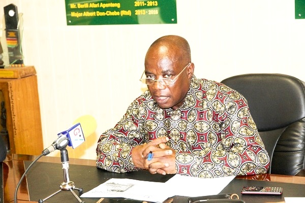 Mr  Augustus Yamson, Acting Director General of GBC addressing the press conference 
