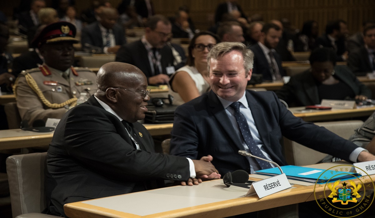 President Akufo-Addo with Jean Baptiste-Lemoyne