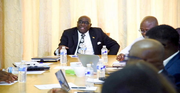 Papa Owusu-Ankomah, Ghana’s High Commissioner to the UK &amp; Republic of Ireland addressing the meeting