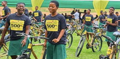 African Bicycle Contribution Foundation donates 85 bamboo bikes to students