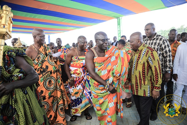  President Nana Addo Dankwa Akufo-Addo interacting with some traditional Nzema Elders