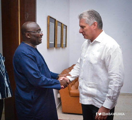 Vice President Bawumia made the proposal when he held bilateral talks with the President of Cuba, Miguel Diaz-Canel as part of a two day official visit to the Caribbean country.