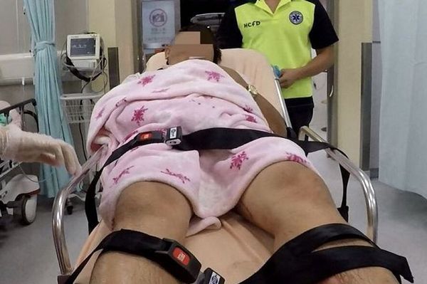 Mr Chen was taken to hospital 