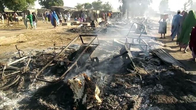  AFP journalists saw charred items and smouldering ashes after the attack 