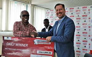 Kofi Dwomo Amadieh presented with a Cash of GH₵1,000.00
