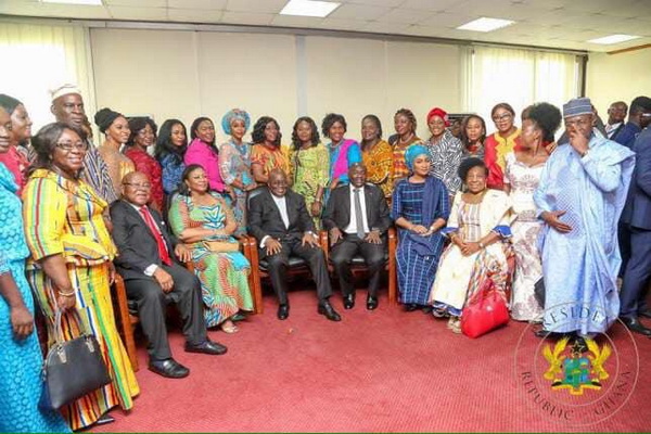 President Akufo-Addo and some of his women appointees