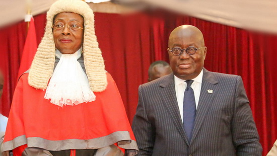 President Akufo-Addo and Chief Justice Sophia Akuffo