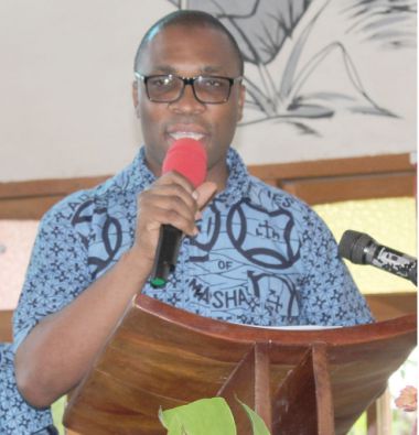 Bro. Dr Innocent Adzamli addressing members of the St Mary Margaret Parish