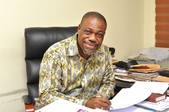 When not preaching, Rev Dr Ahiagbedey spends time at his office to deal with administrative issues