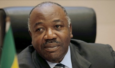 President Ali Bongo of Gabon addresses an African Union meeting on climate change in Addis Ababa, Ethiopia, January 29, 2018.