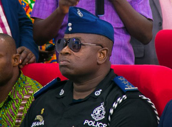 SWAT Commander, Deputy Superintendent of Police (DSP) Samuel Kojo Azugu, captured at the press briefing on the finding of the Canadian girls. His SWAT team is said to be part of the officers who handled the operation to rescue the kidnapped Canadian women