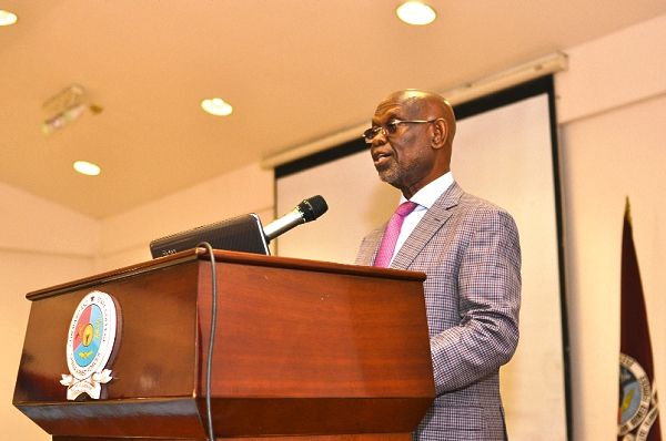 Prof. Kwesi Botchwey addressing the audience. Picture: NII MARTEY M. BOTCHWAY
