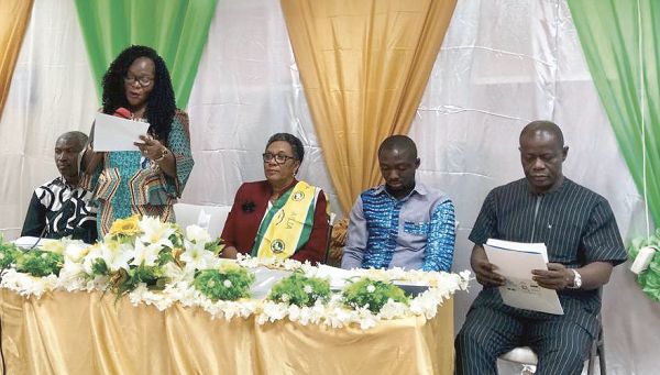 Mrs Ethel Sackitey addressing the participants
