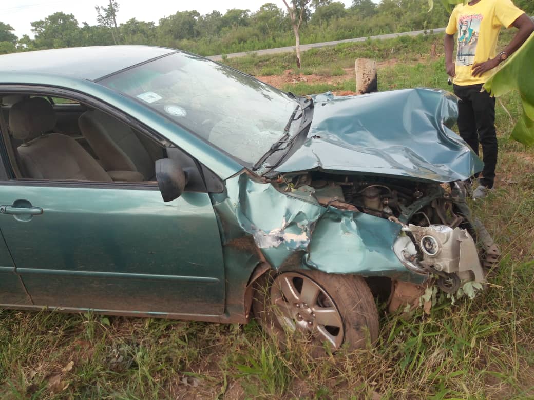 The Toyota Corolla saloon car that ran over the children 