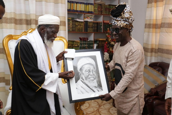 Kojo Antwi and the CHief Imam Sheikh Osman Nuhu Sharubutu