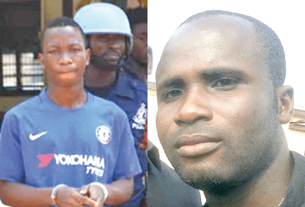 The suspects, Christian Adjei and Amos Apeku