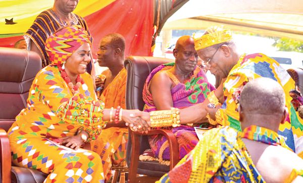  Mrs Oteng-Gyasi at the Apasatou Festival of the people of Damang