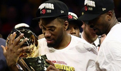 Kawhi Leonard was named Most Valuable Payer in the NBA Finals for the second time in is career