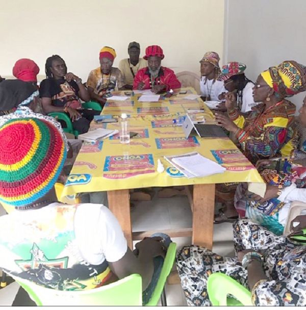A group discussion session during the second Rastafari Continental Council Conference