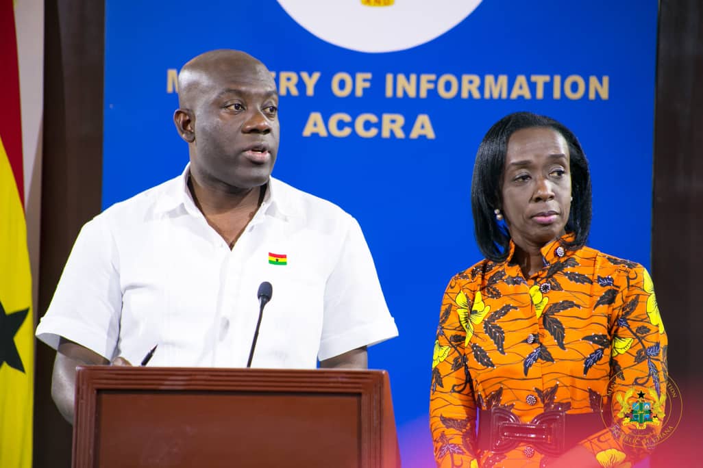 Minister of Information, Kojo Oppong Nkrumah and Chief Executive Officer of the FDA, Mrs. Delese Darko