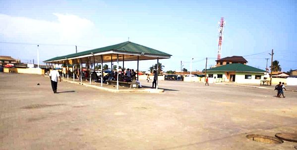 A view of the bus terminal